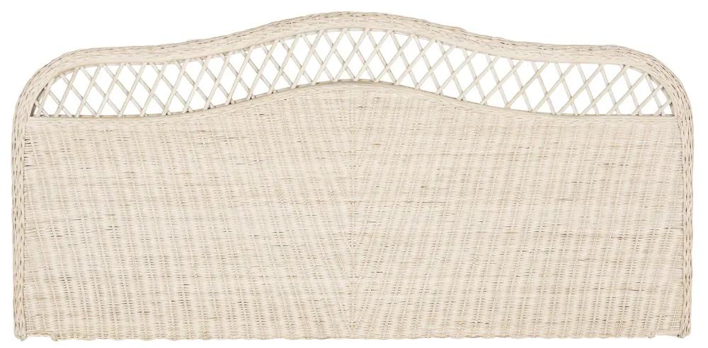 Sephina White Washed Rattan Headboard