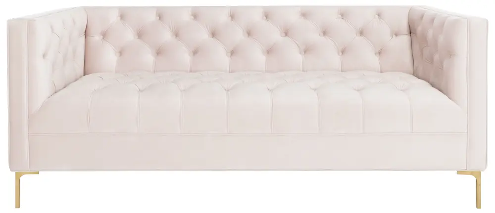 Vydia Velvet Tufted Sofa