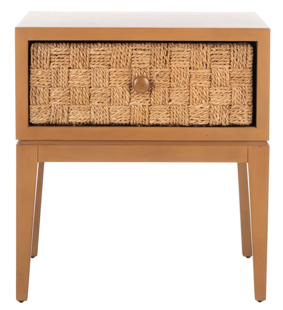 Armand Woven Wood Nightstand