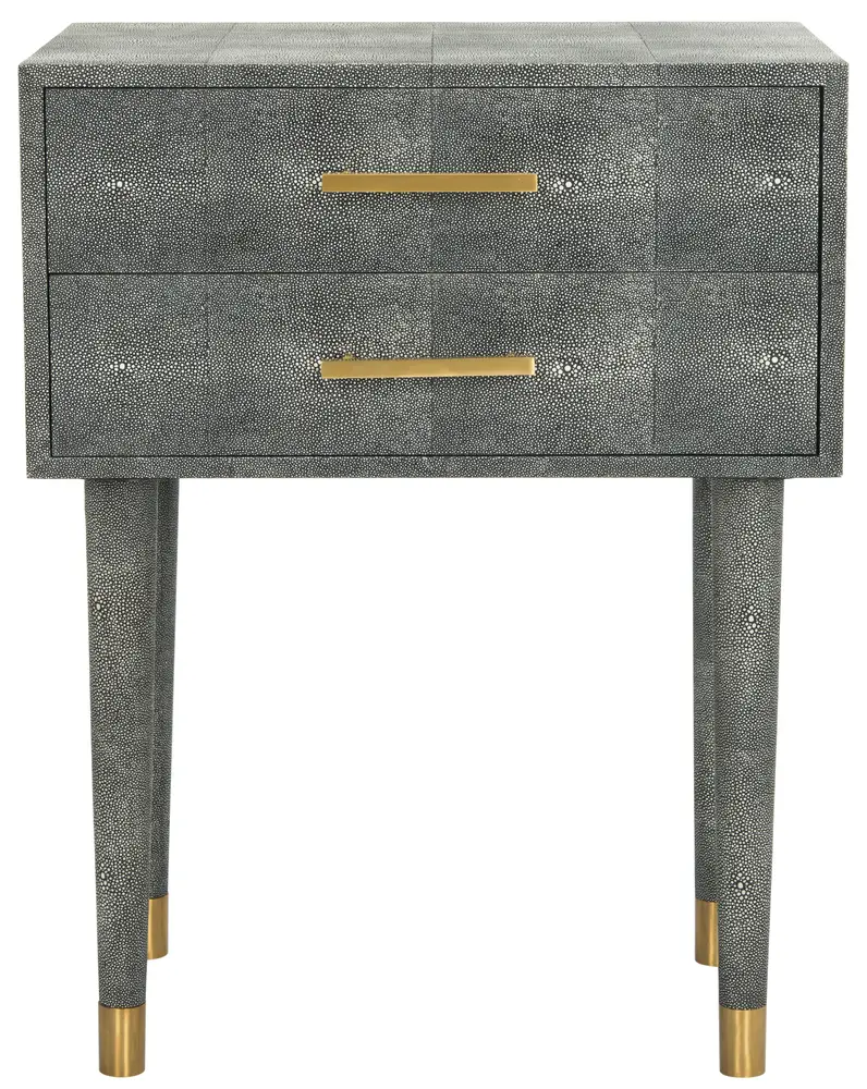 Nour Faux Shagreen End Table
