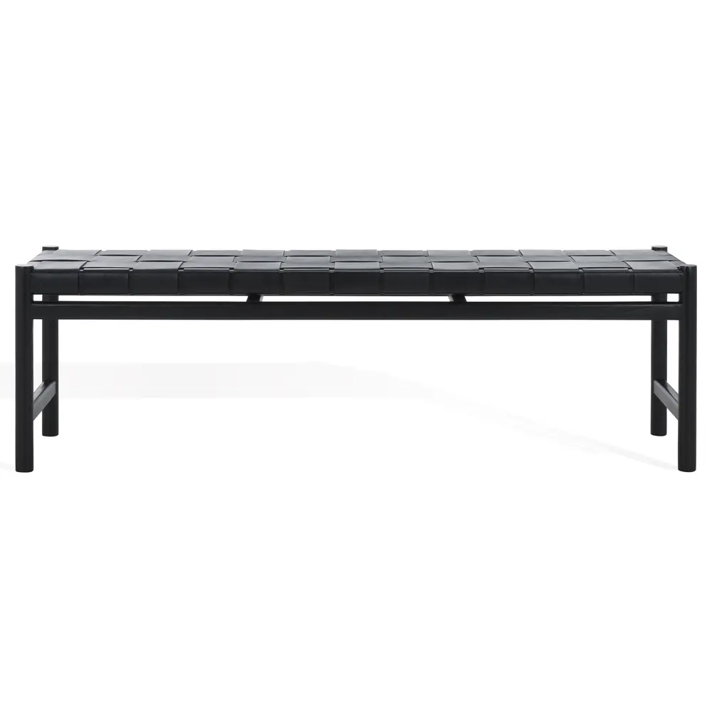Devnie Woven Leather Bench