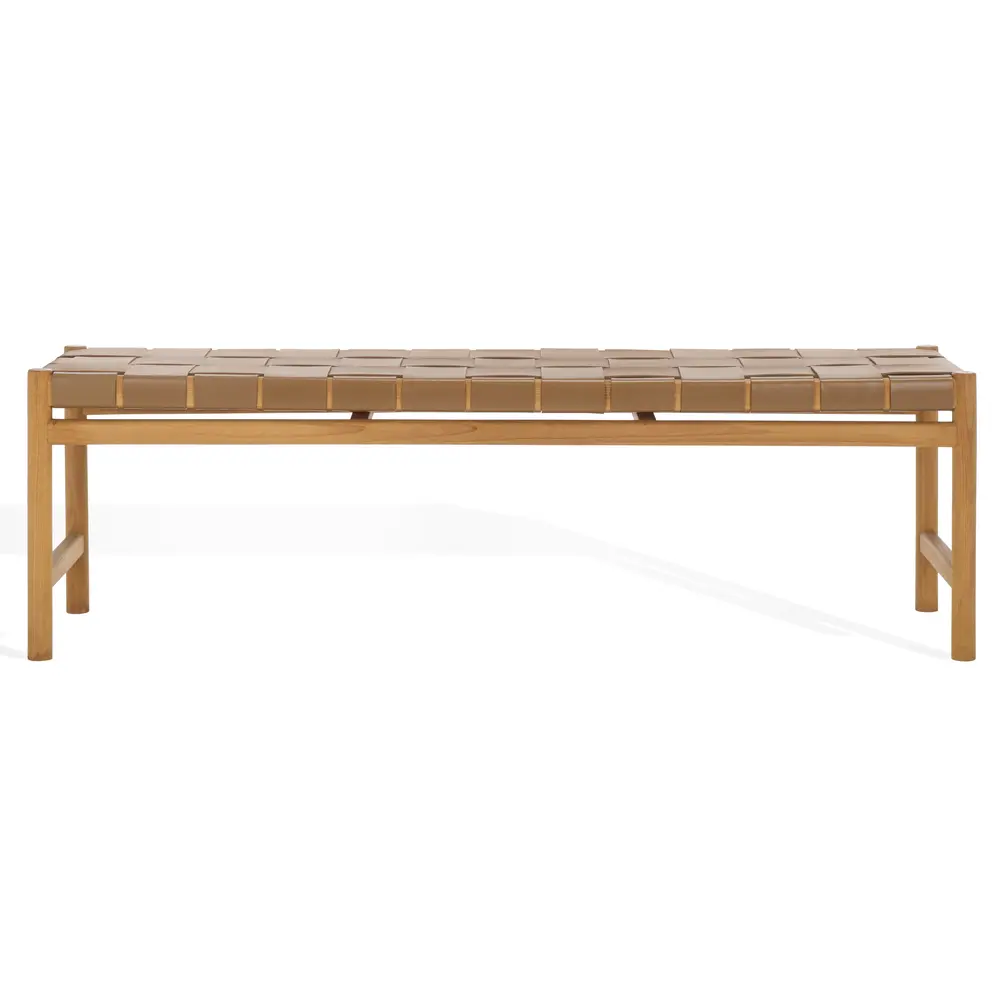 Devnie Woven Leather Bench