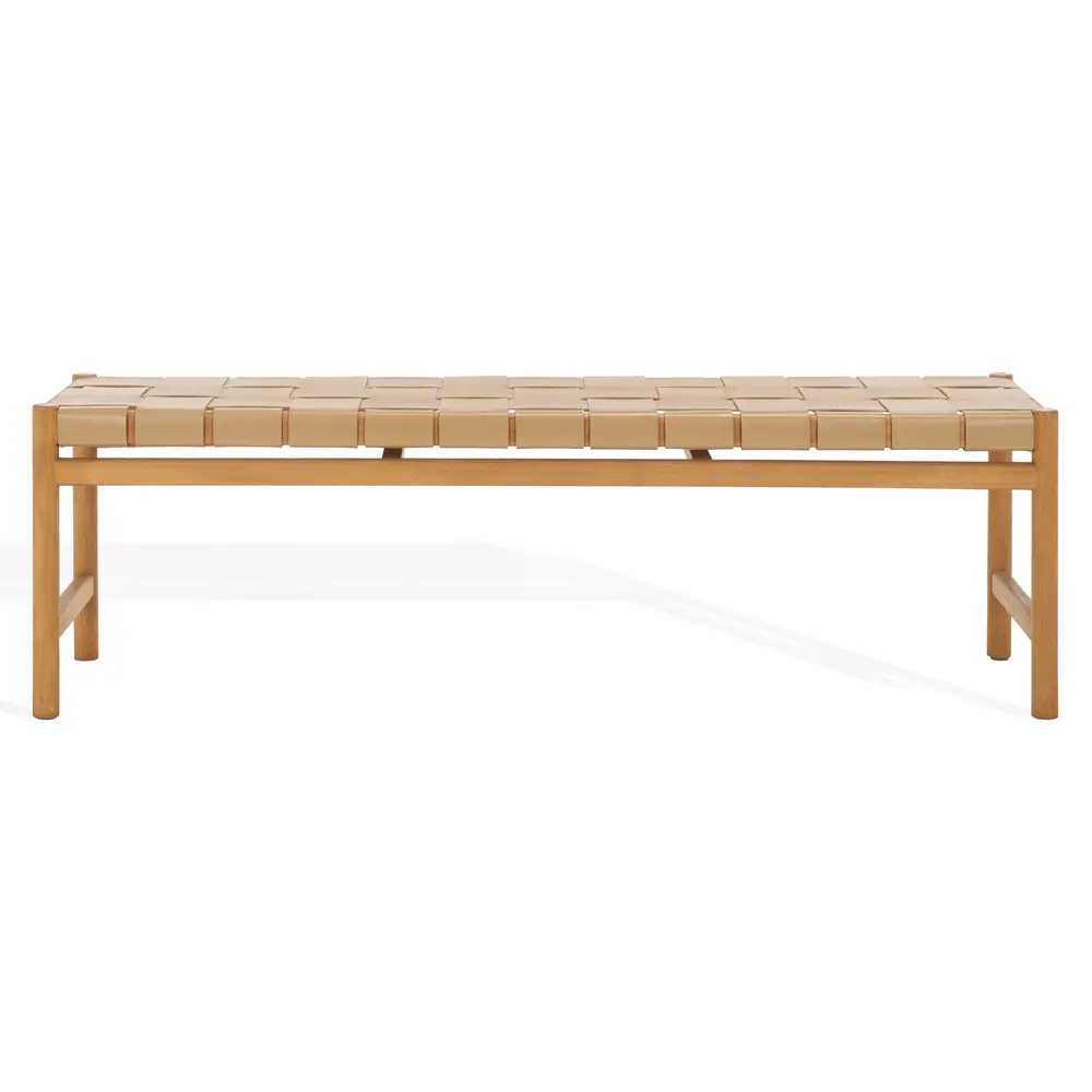 Devnie Woven Leather Bench