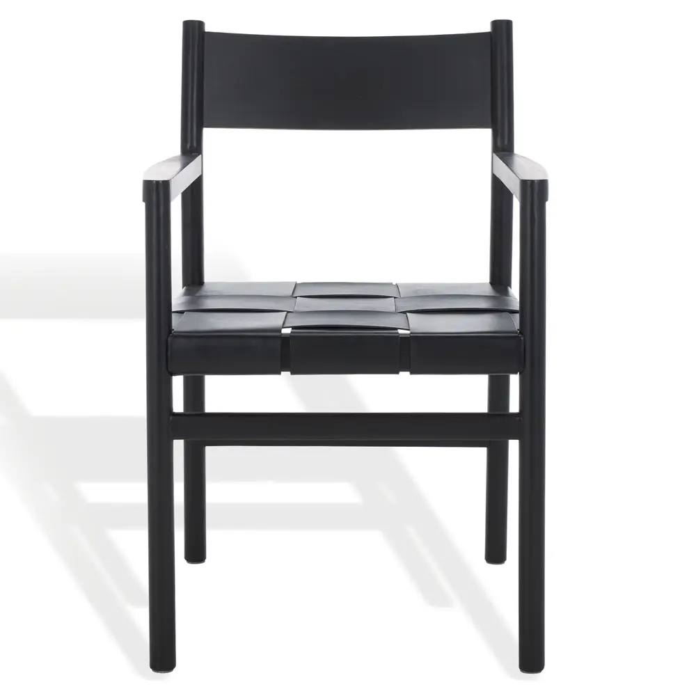 Devnie Woven Leather Dining Chair