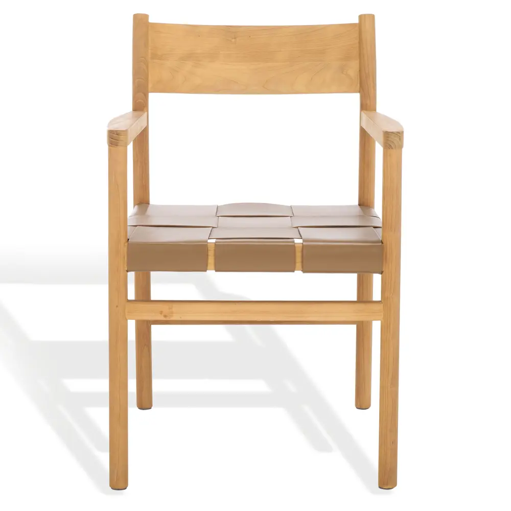 Devnie Woven Leather Dining Chair