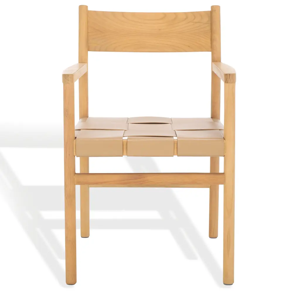 Devnie Woven Leather Dining Chair