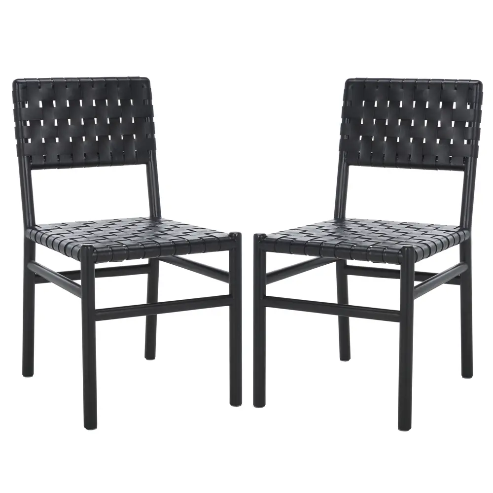 Jeremiah Woven Leather Dining Chair