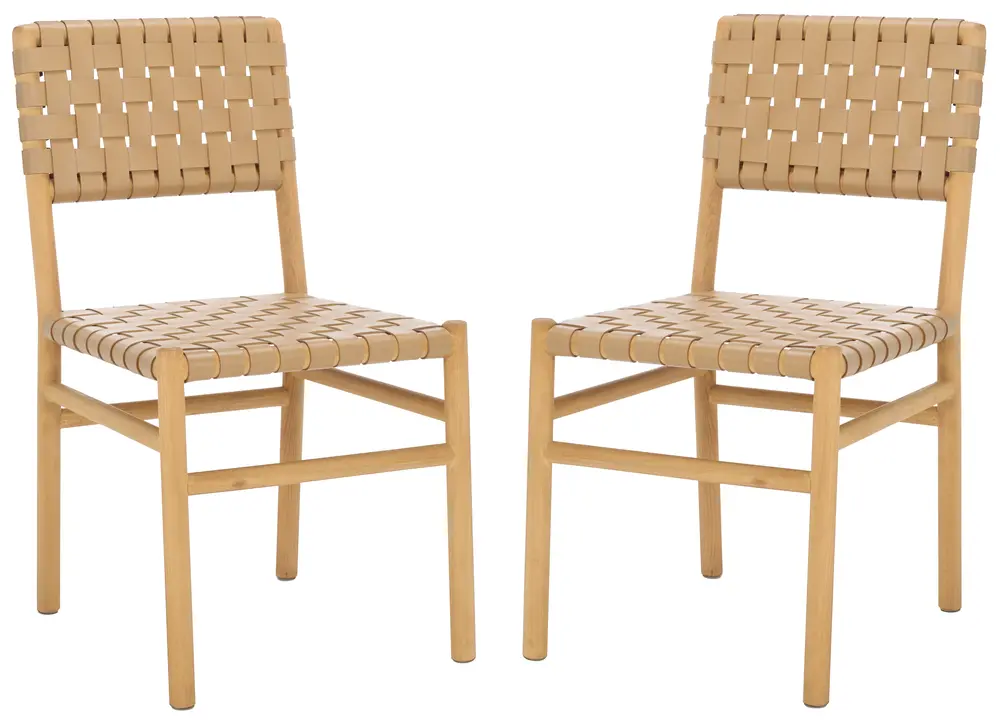 Jeremiah Woven Leather Dining Chair