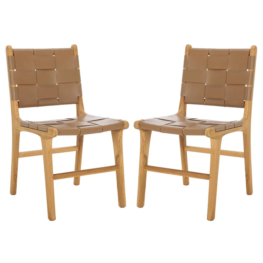 Cassaphina Woven Leather Dining Chair