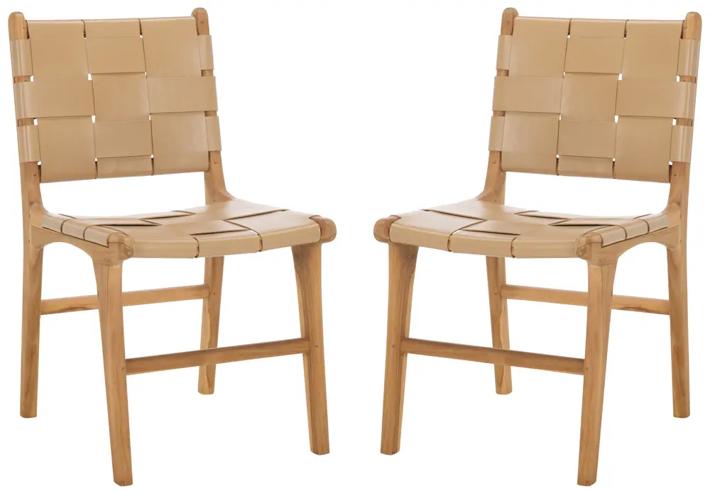 Cassaphina Woven Leather Dining Chair