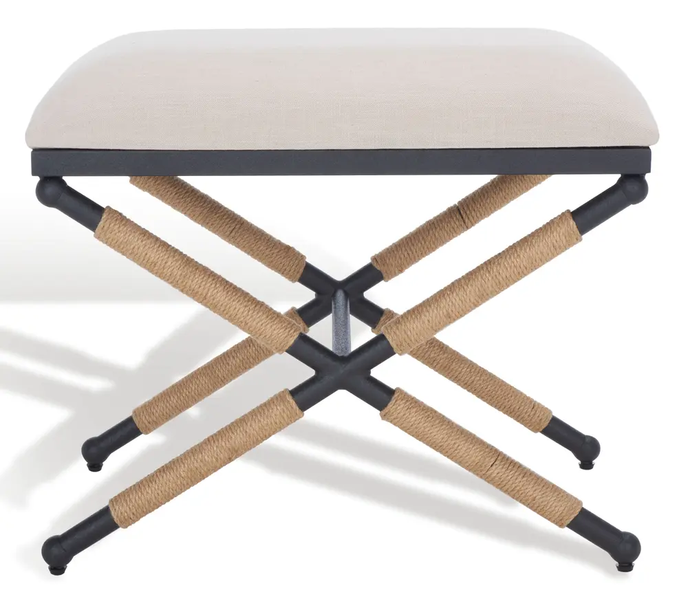 Carmelo Hemp Wrapped Ottoman