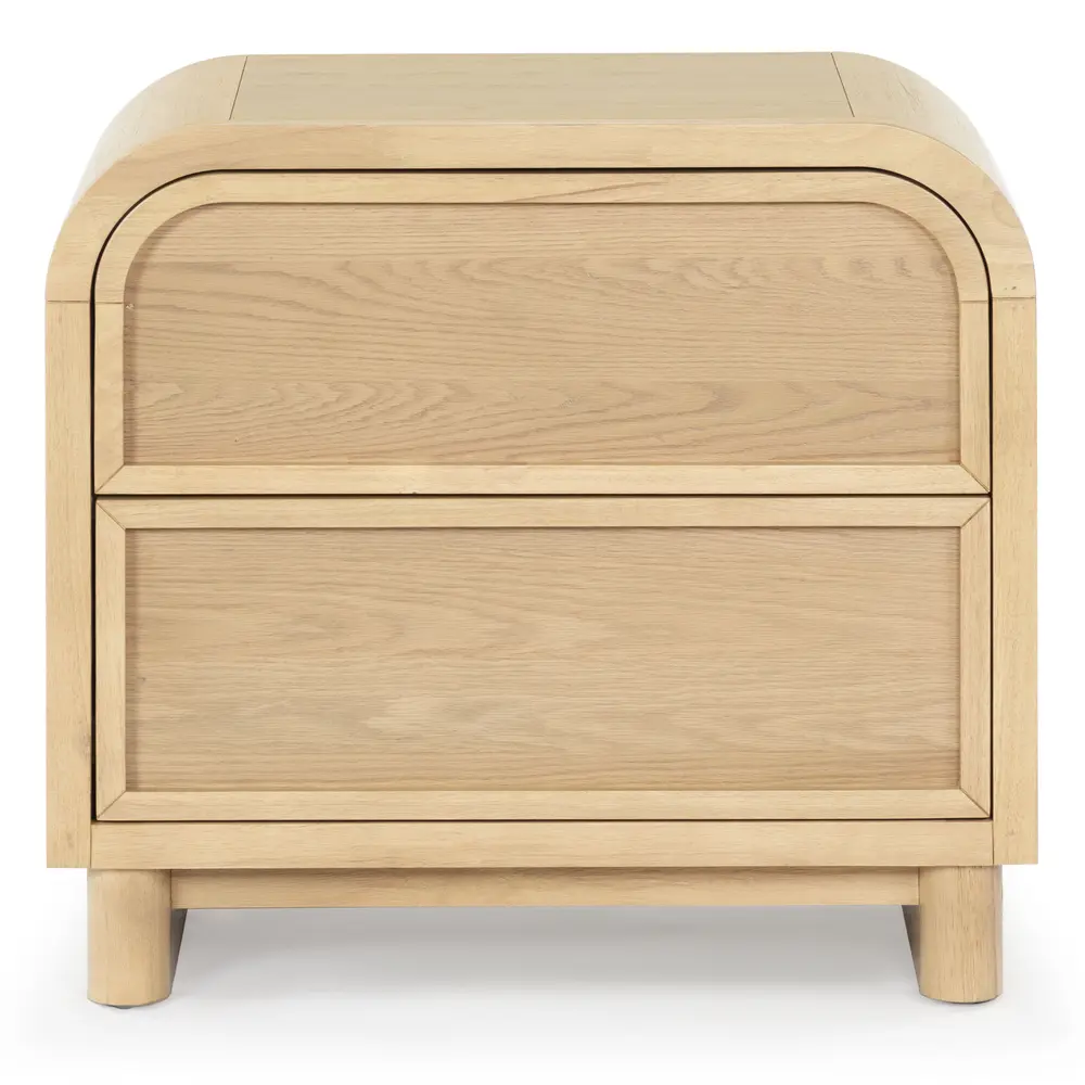 Dinah 2 Drawer Wood Nightstand