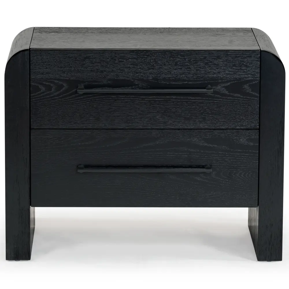 Katrina Wood 2 Drawer Nightstand