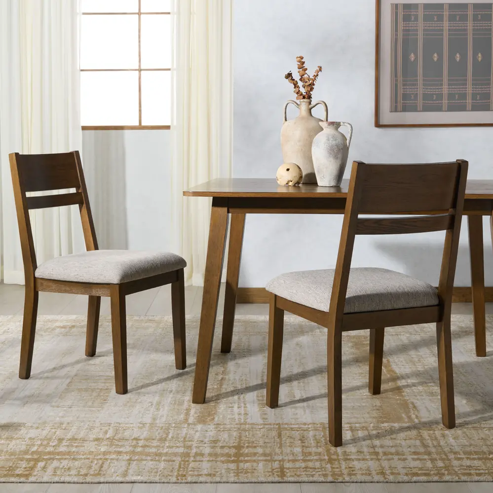 Bellalexa Wood And Linen Dining Chair