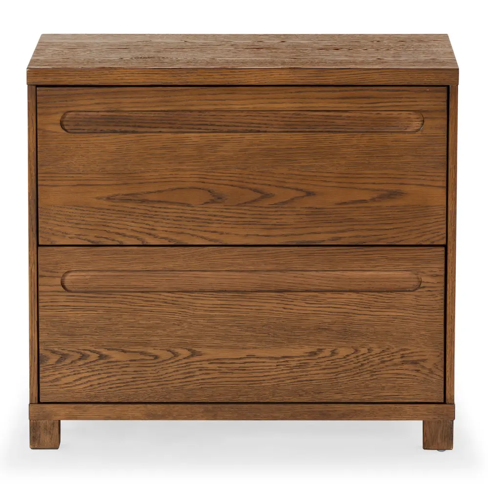 Tobiette 2 Drawer Wood Nightstand