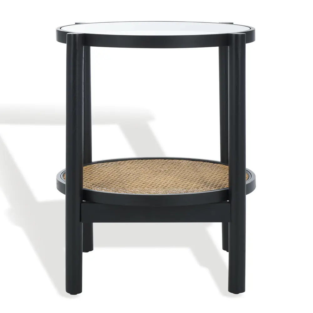 Karyna Rattan And Glass Accent Table