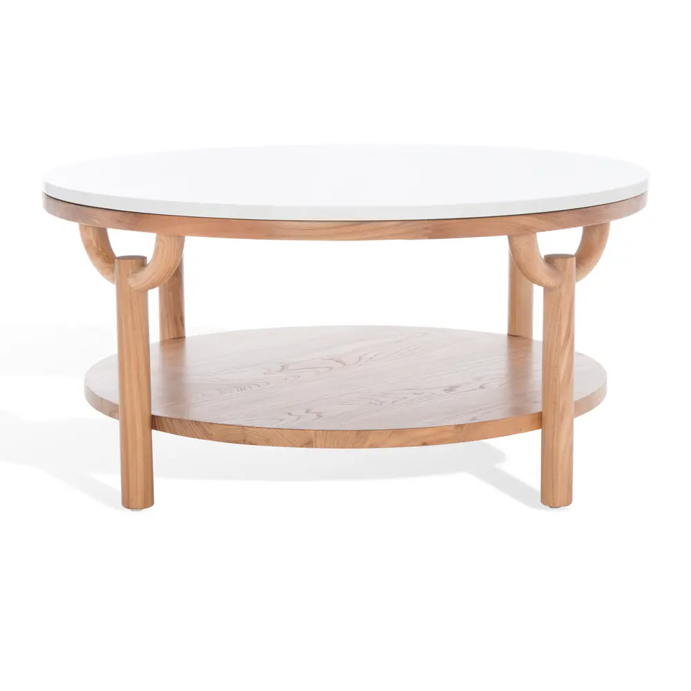 Puck Marble Top Coffee Table