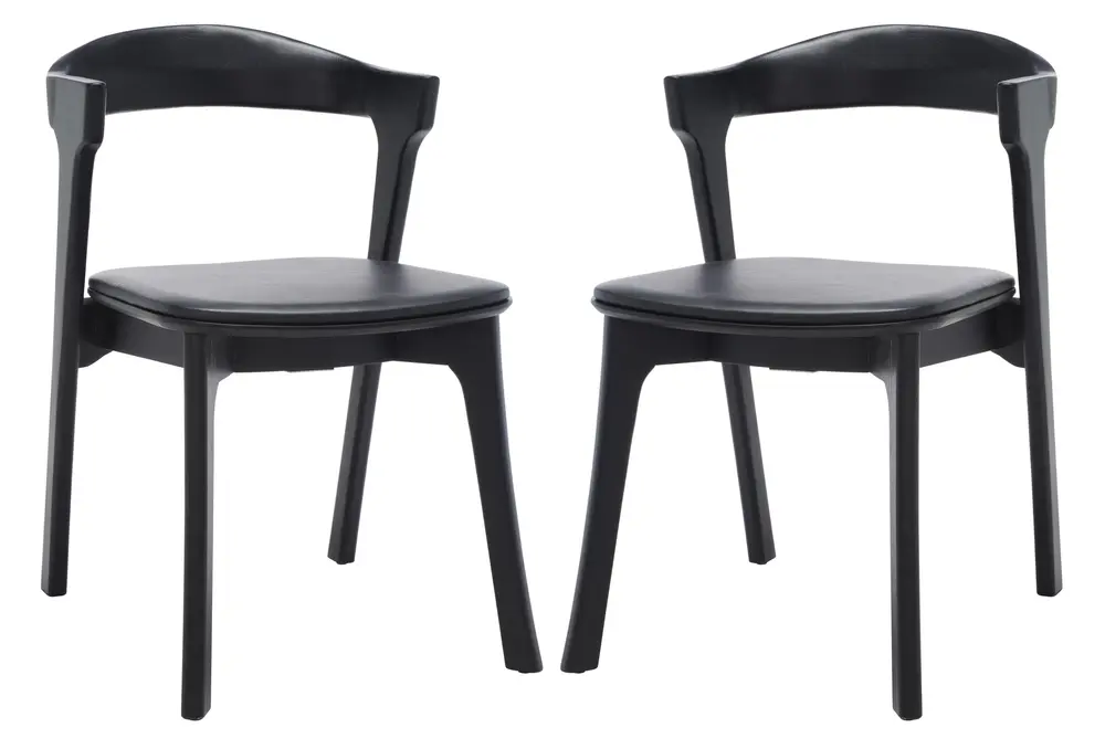 Brylie Wood And Leather Dining Chair