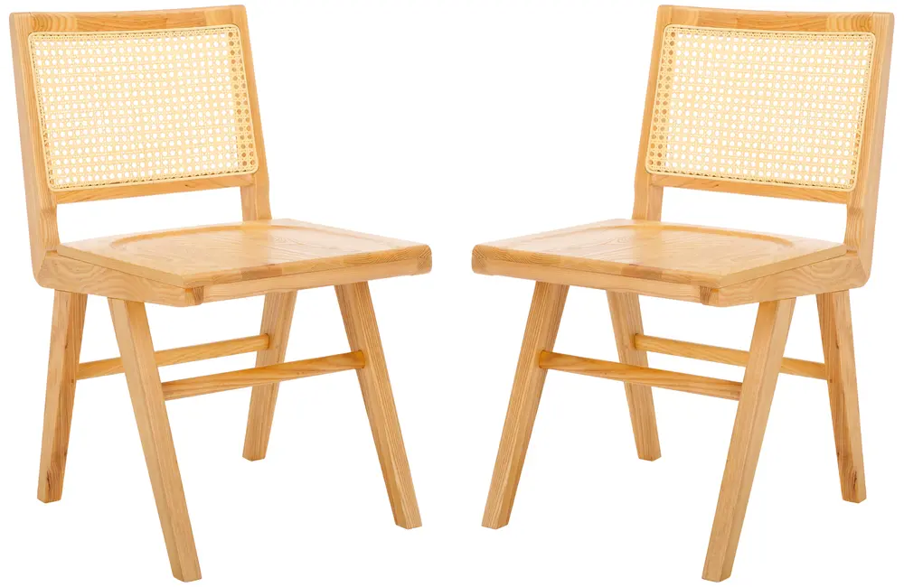 Hattie French Cane Wood Seat Dining Chair