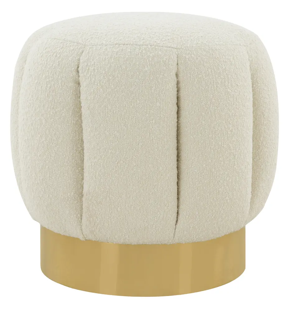 Maxine Channel Tufted Boucle Ottoman