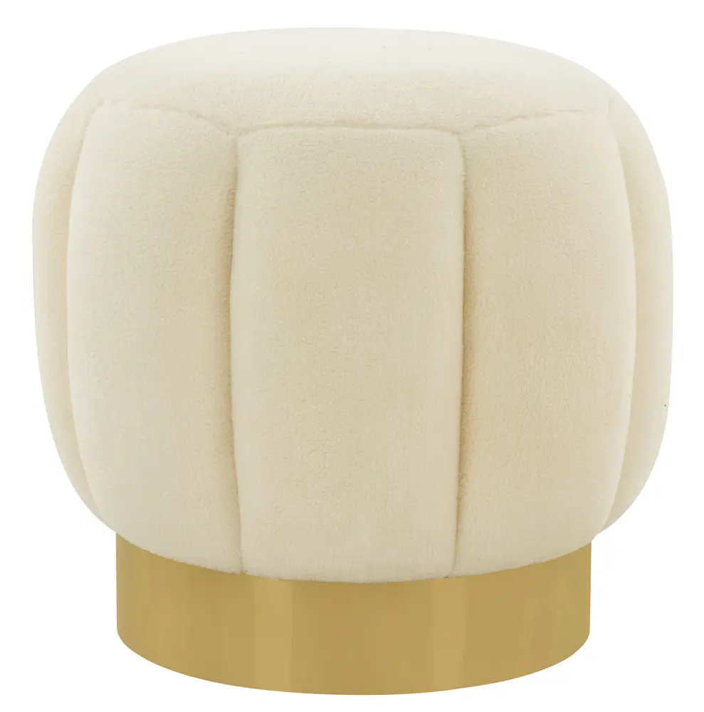 Maxine Channel Tufted Teddy Ottoman
