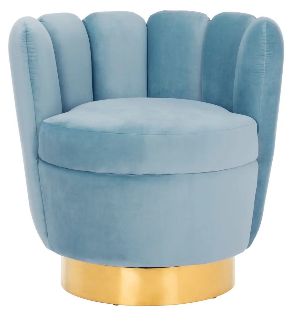 Arrow Swivel Velvet Chair