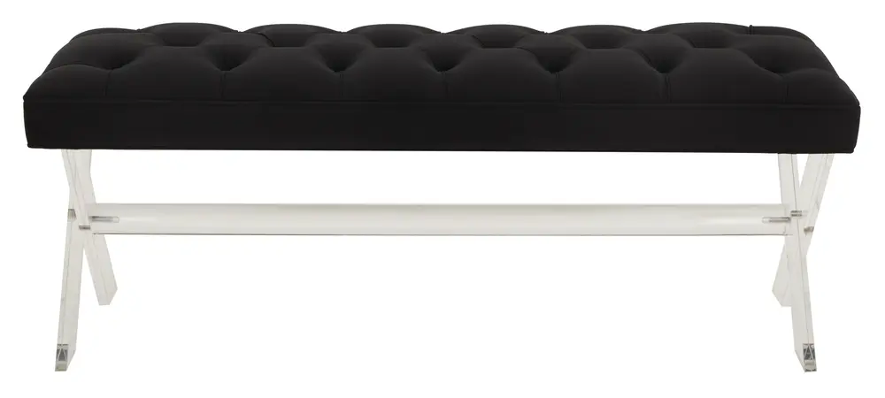 Tourmaline Tufted Acrylic Bench