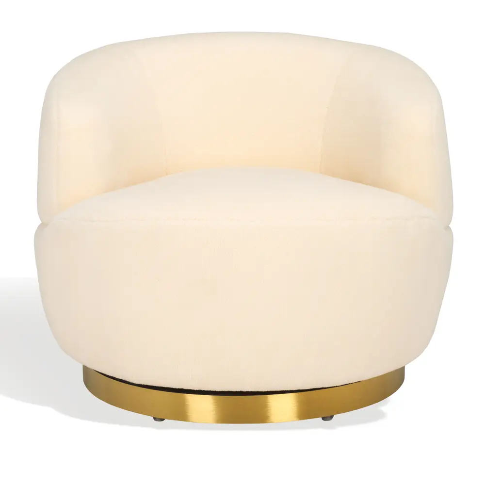 Flynn Faux Lamb Wool Swivel Chair