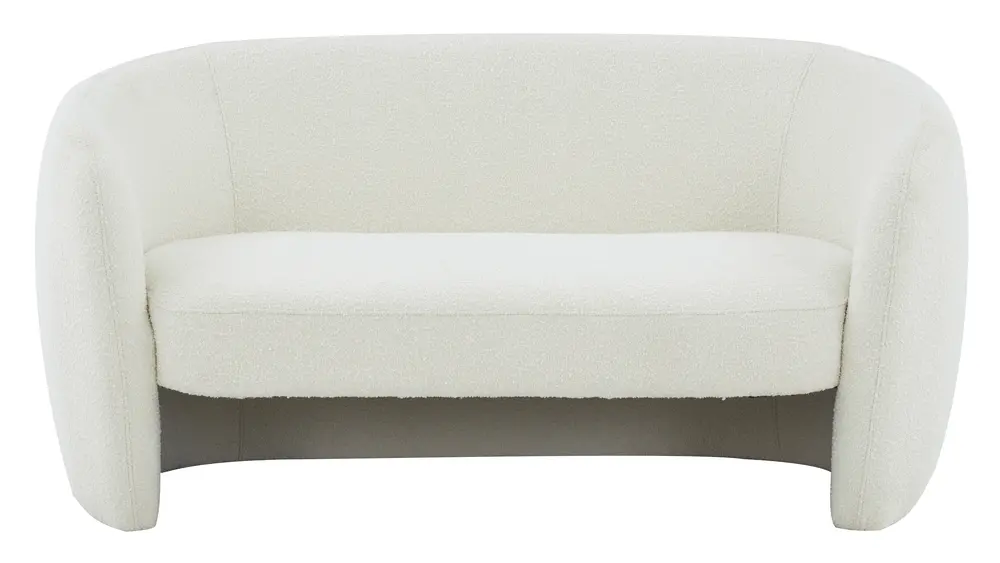 Zhao Boucle Curved Loveseat