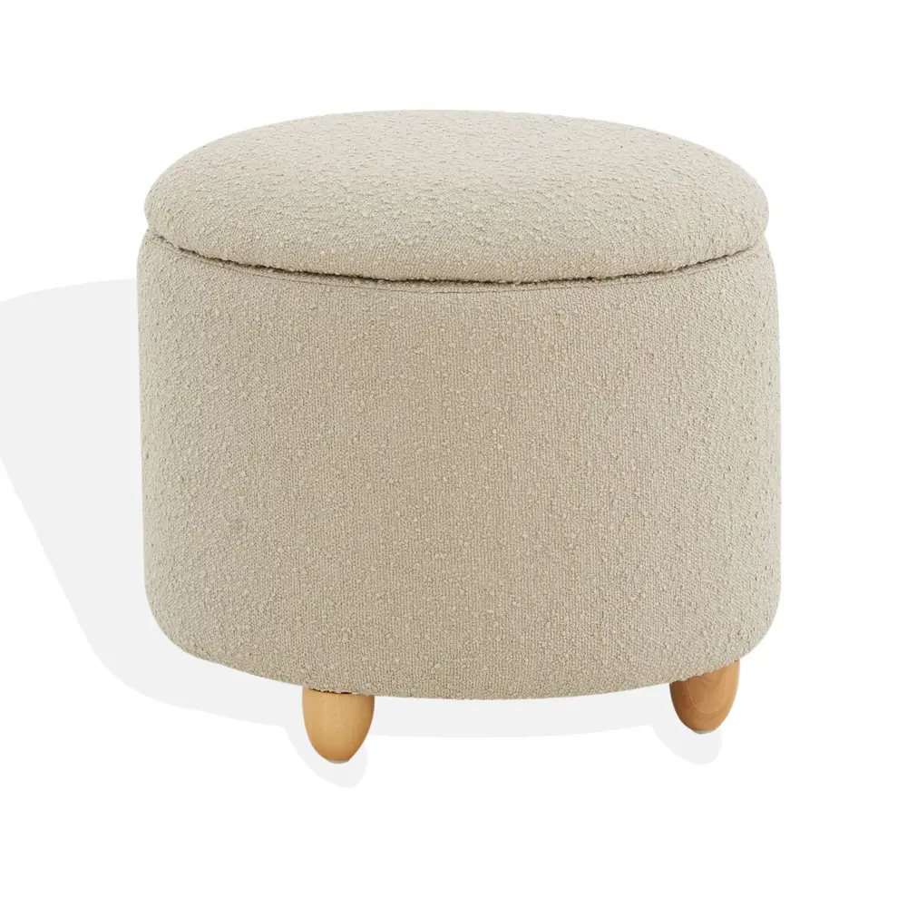 Mariabella Boucle Storage Ottoman
