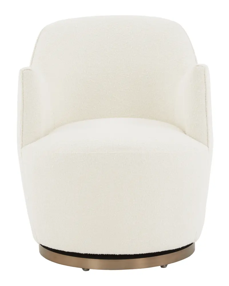 Christian Boucle Swivel Accent Chair