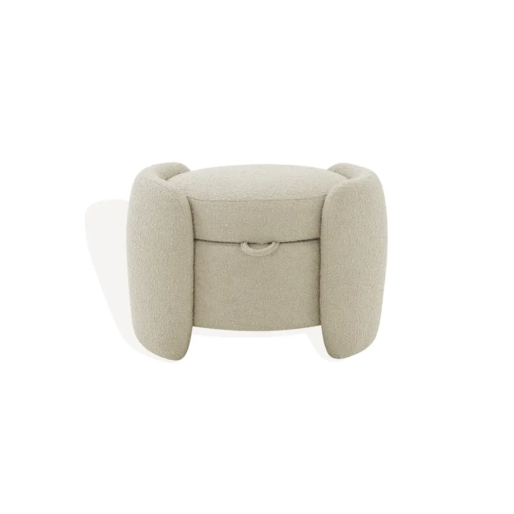 Danianna Boucle Storage Ottoman