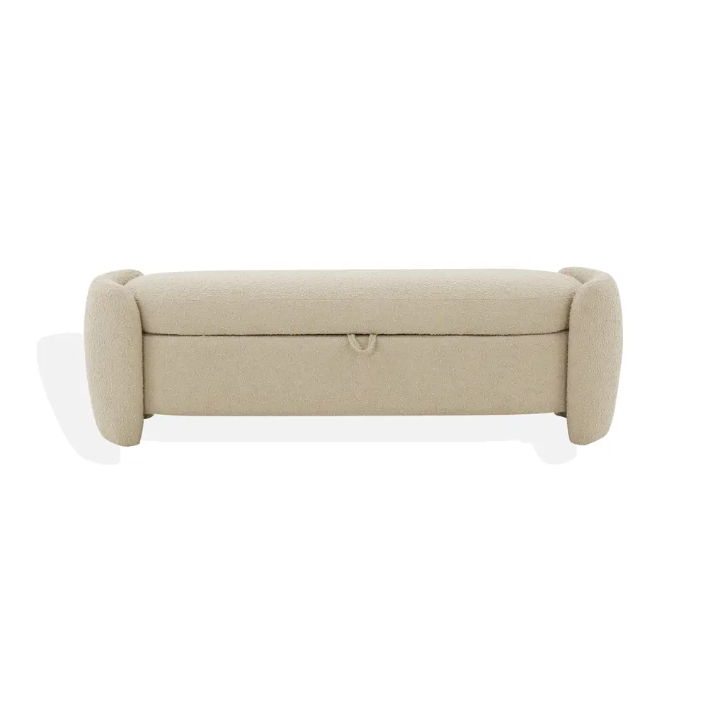 Danianna Boucle Storage Bench