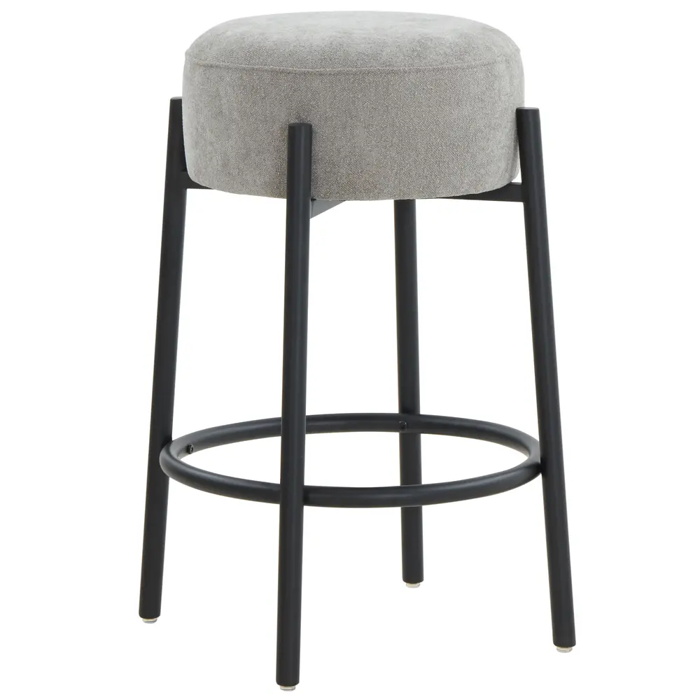 Paisleigh Boucle And Metal Leg Counter Stool