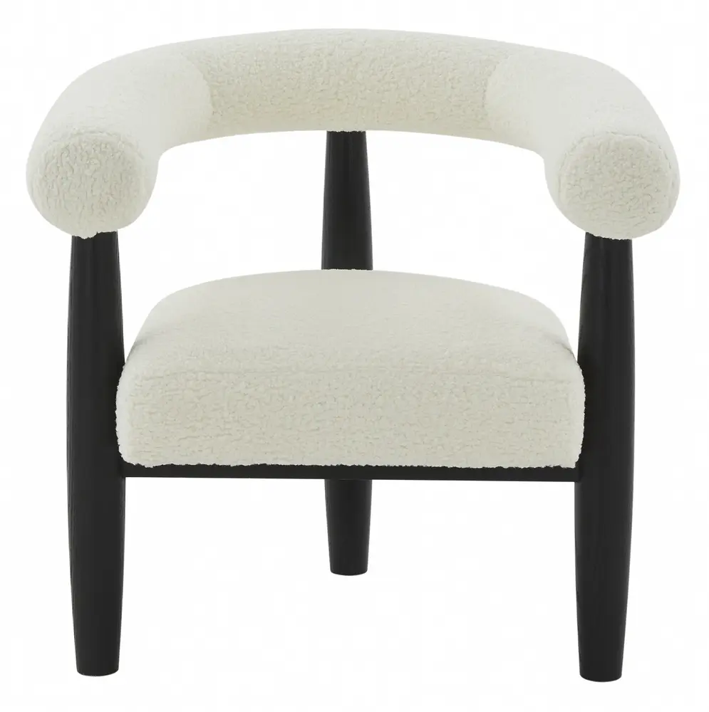 Jackie Curved Back Teddy Accent Chair