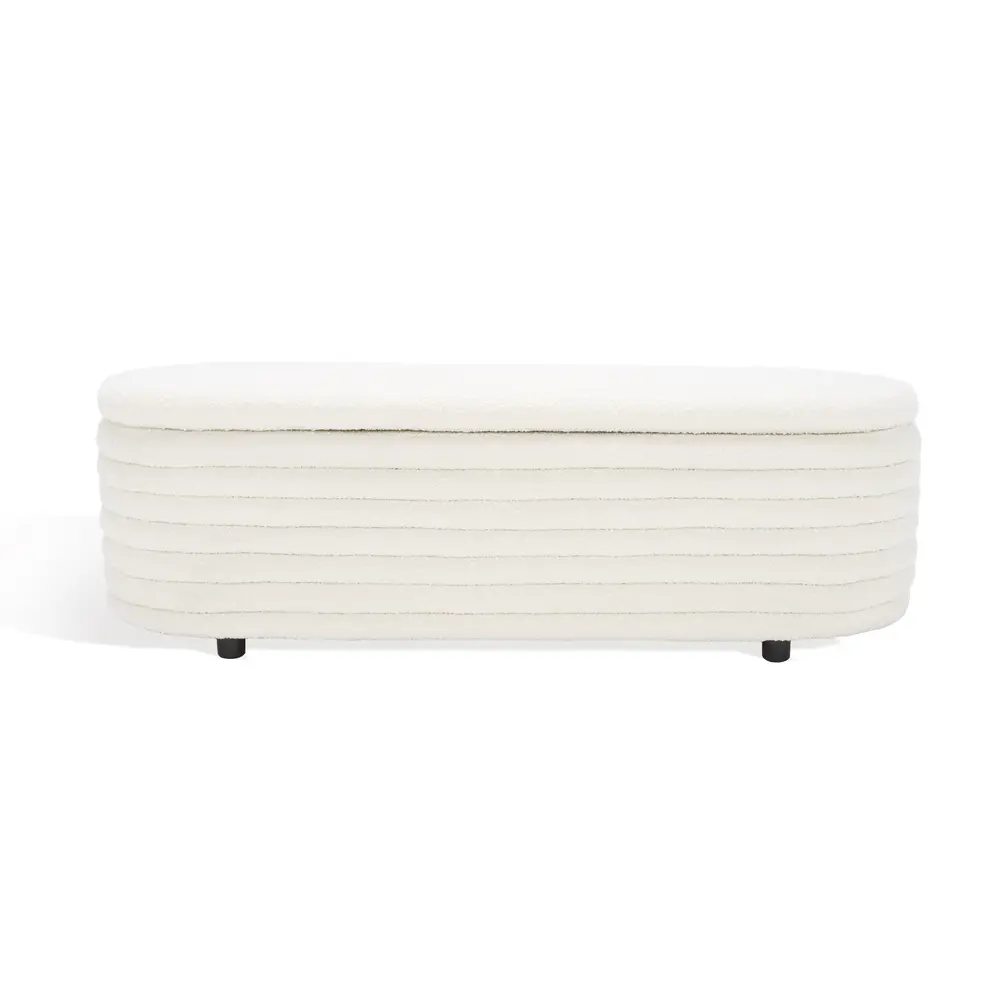 Jaymie Boucle Storage Bench