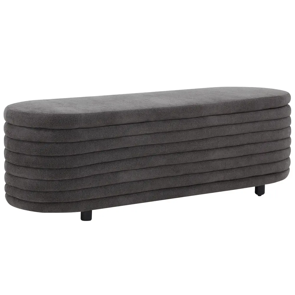 Jaymie Boucle Storage Bench