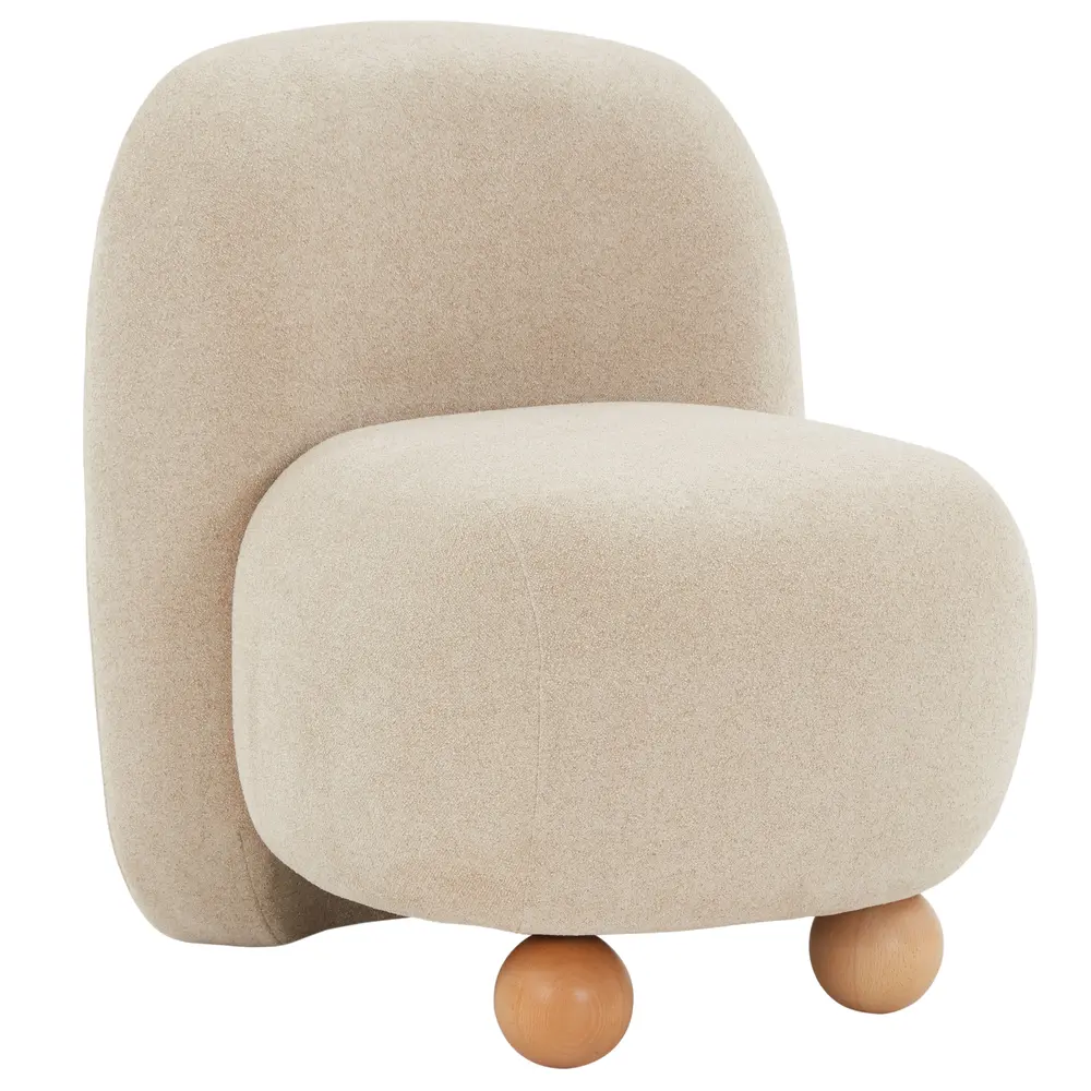 Kalia Boucle Bun Foot Accent Chair