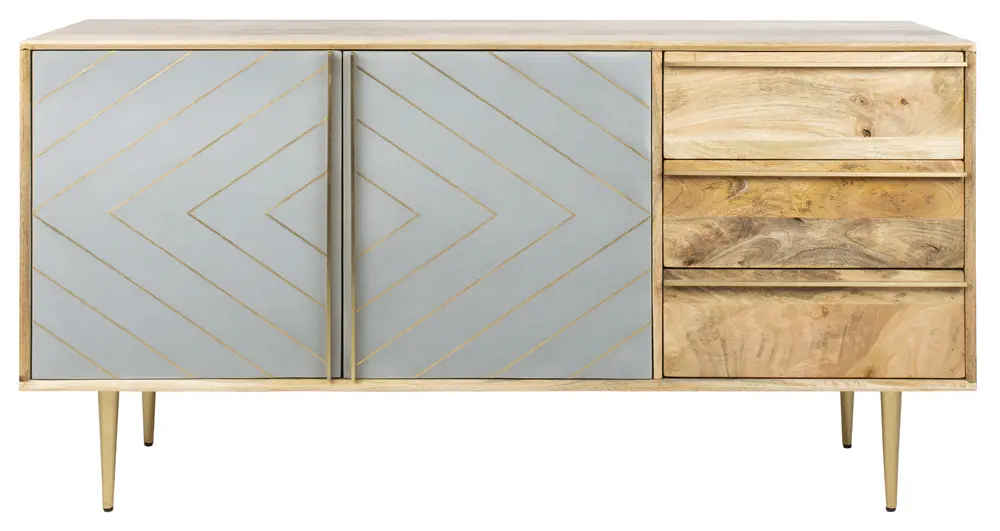 Titan Gold Inlayed Cement Sideboard