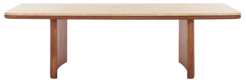 Trinsly Travertine Top Coffee Table