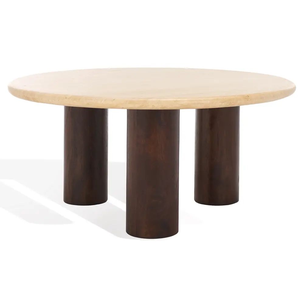 Jennamira Travertine Top Coffee Table
