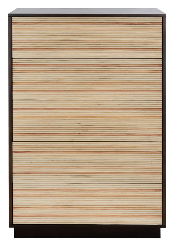 Stassie 5 Drawer Cane Tall Dresser
