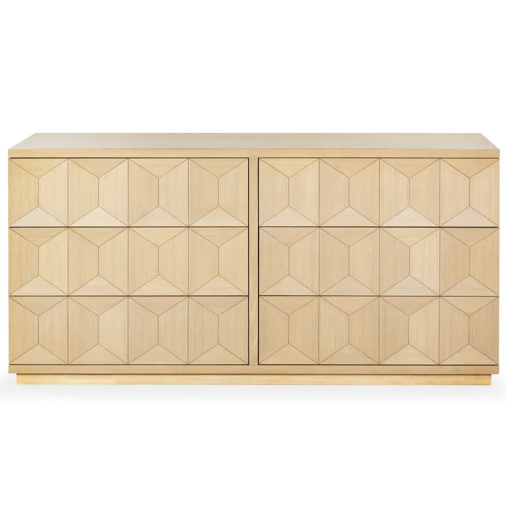 Deziree Wood 6 Drawer Dresser