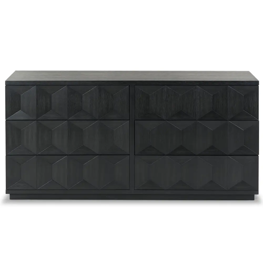 Deziree Wood 6 Drawer Dresser