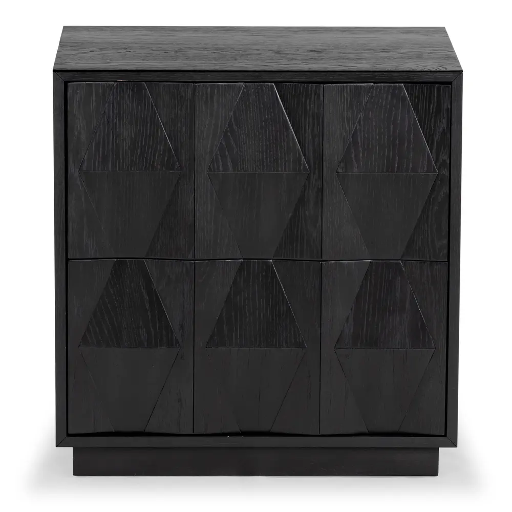 Riabelle Wood 2 Drawer Nightstand