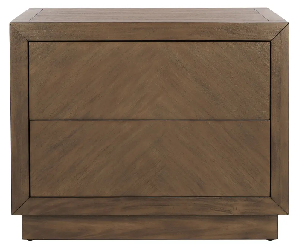 Steve 2 Drawer Wood Nightstand