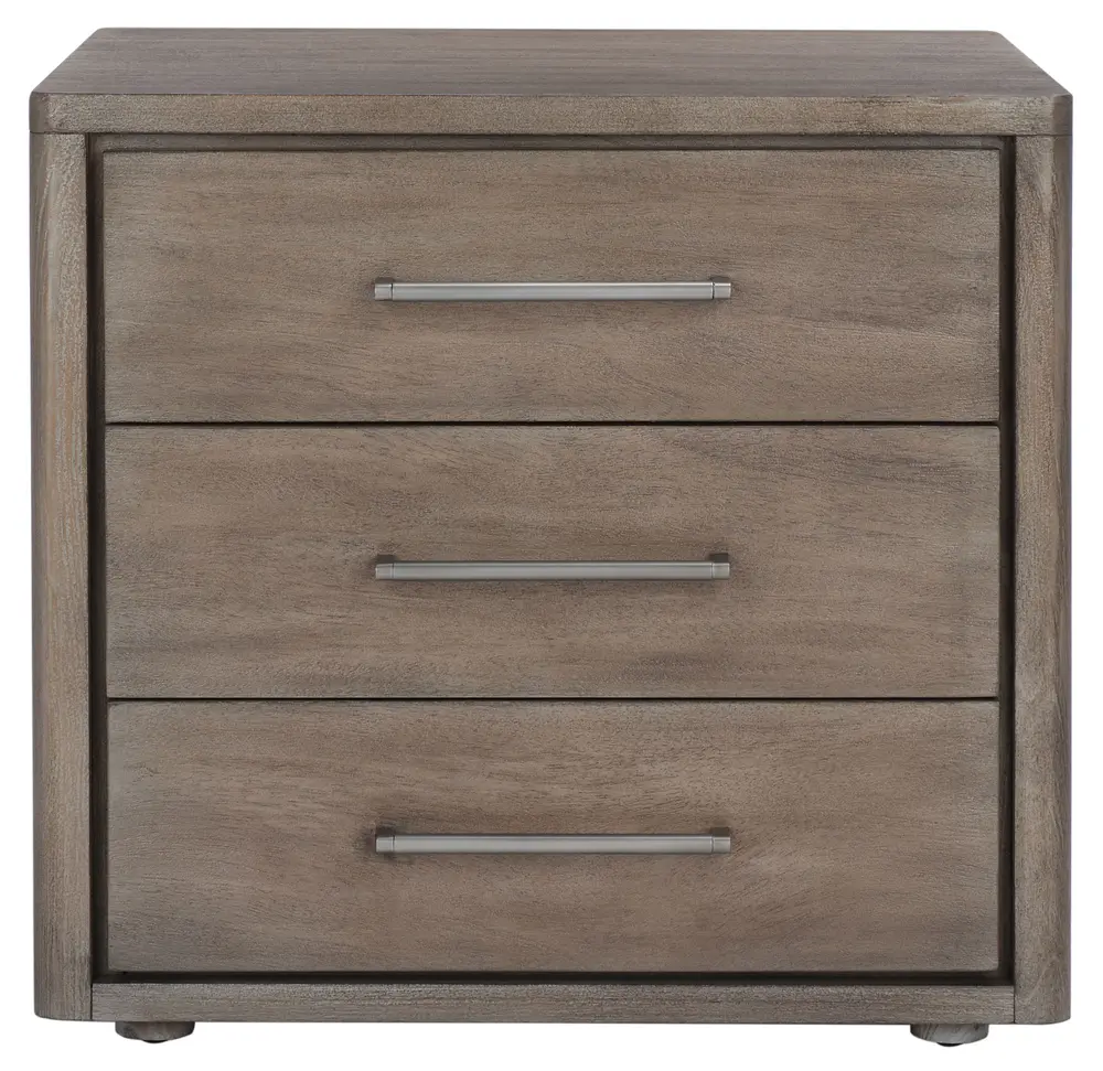 Rosey 3 Drawer Wood Nightstand