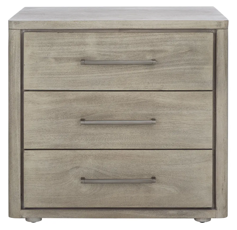 Rosey 3 Drawer Wood Nightstand