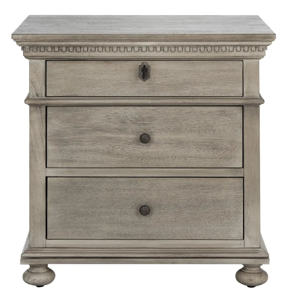 Allisyn 3 Drawer Wood Nightstand