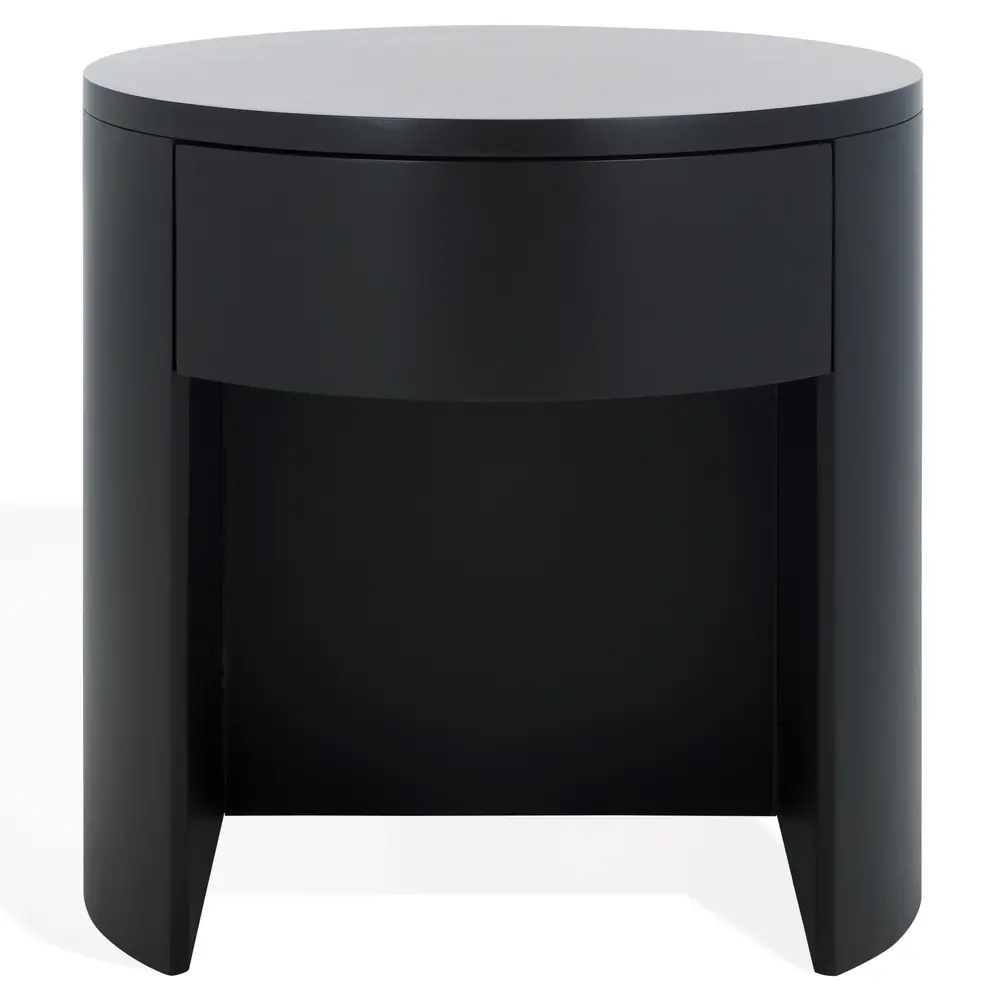 Daiya Round 1 Drawer Wood Nightstand